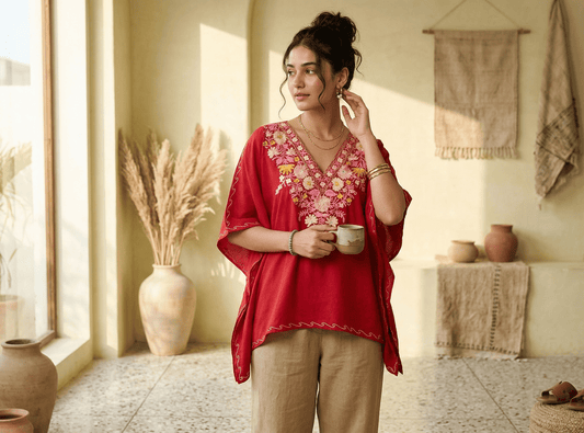 Gulaabi Noor Kaftan - Kashinara