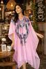 Gulnaar-e-Mehfil Blush Embroidered Luxe Kaftan