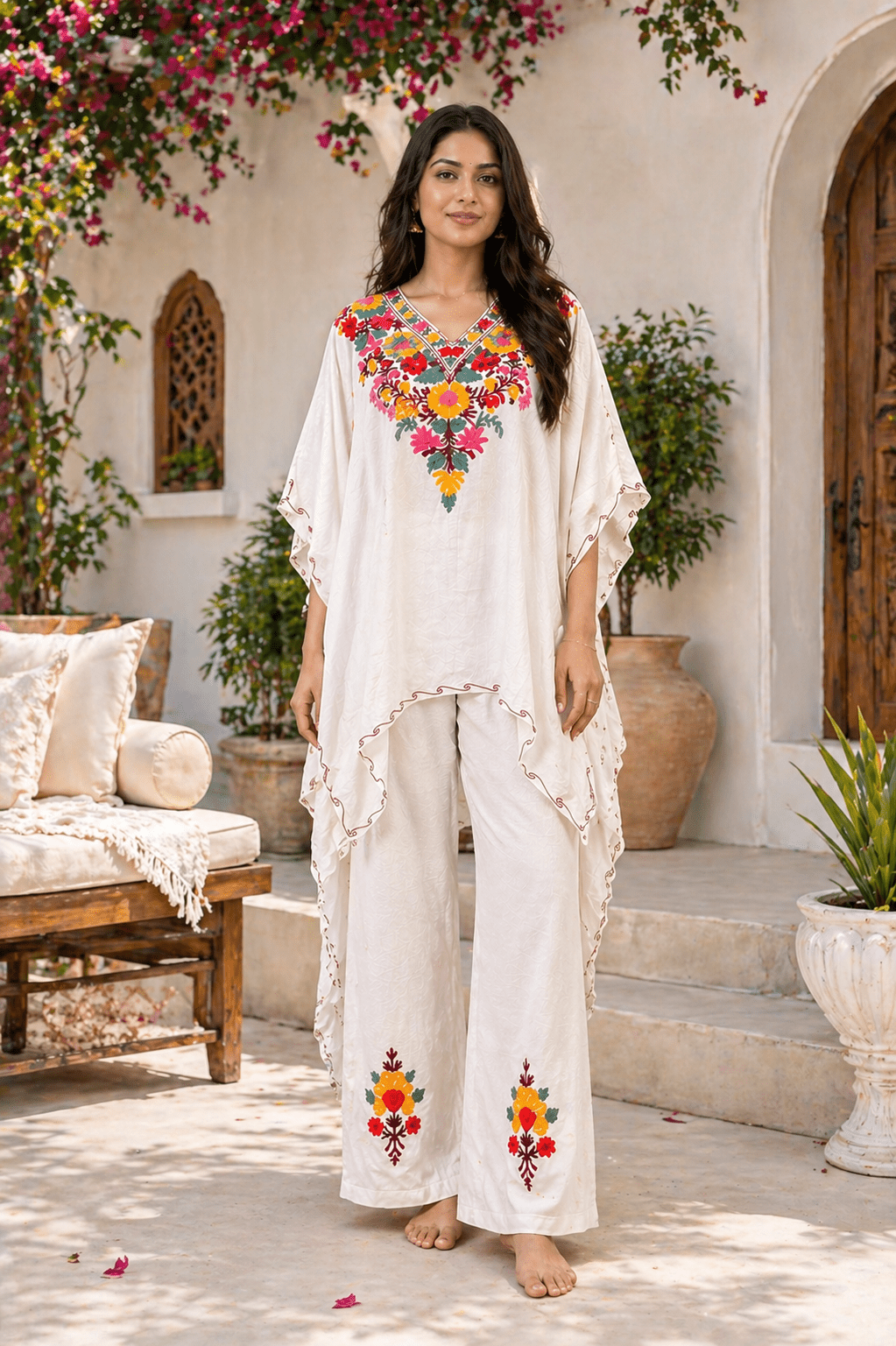 Gulnaar - e - Raahi Kashmiri Kaftan Set - Kashinara