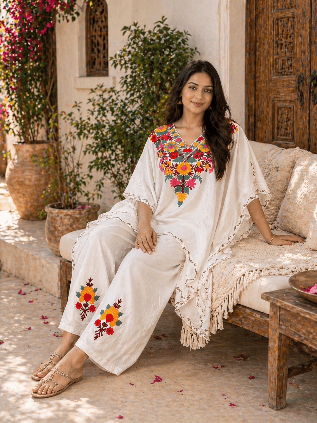 Gulnaar - e - Raahi Kashmiri Kaftan Set - Kashinara