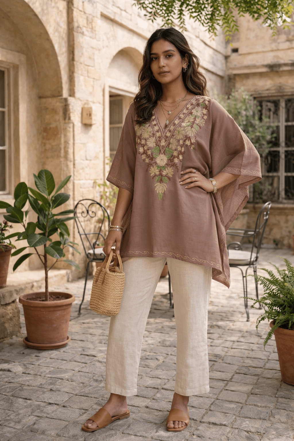 Mehfil - e - Gul Kashmiri Kaftan - Kashinara