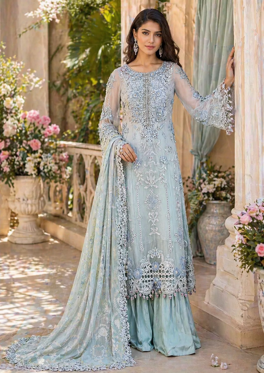 Noor - e - Zehen Chiffon Luxe Set (Readymade) - Kashinara