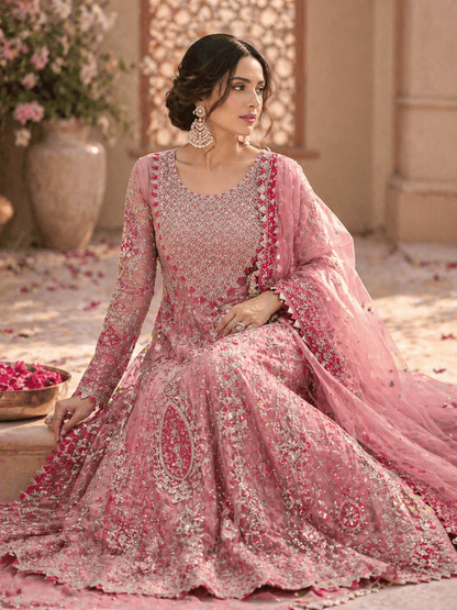 Rosé Royale Embroidered Suit – Semi Stitched - Kashinara