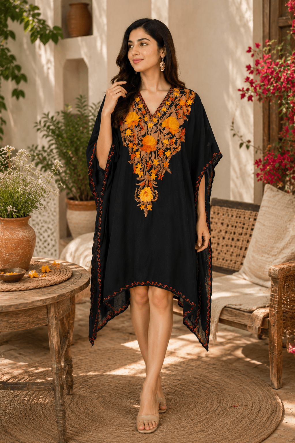 Zarmina Noir Kaftan - Kashinara